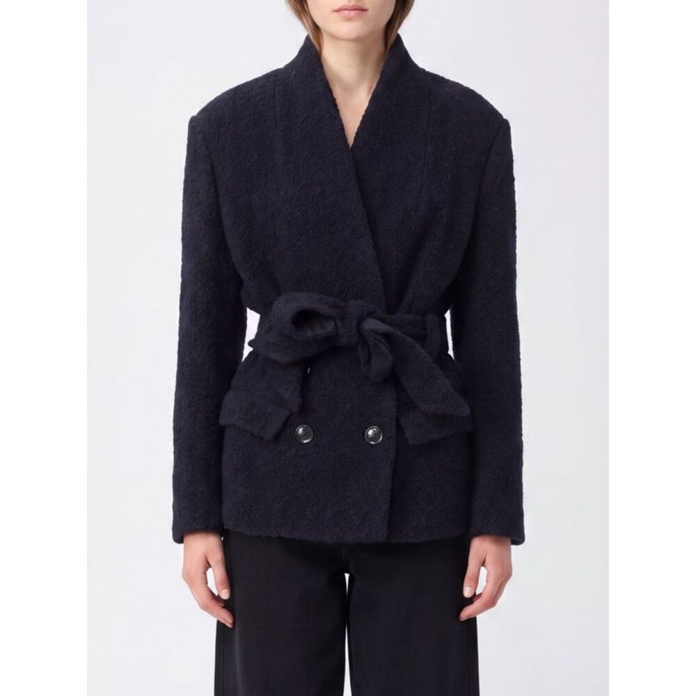 Isabel Marant Double-Breasted Wool And Alpaca Short Coat With Belt